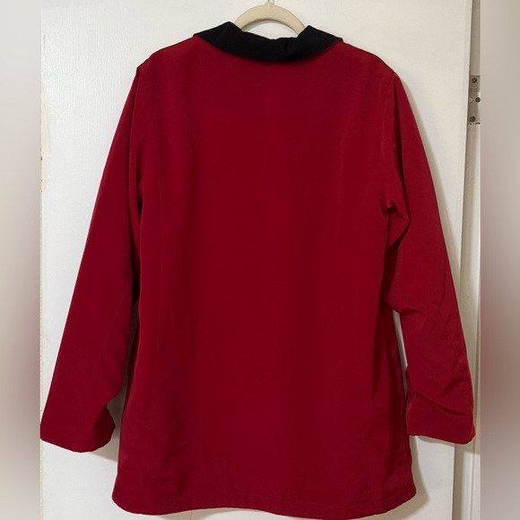 Mulberry Street Red Zip-Front Jacket,Size Small - Picture 12 of 12